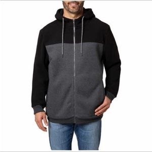 VOYAGER Men full zip hoodie, Black (L)
